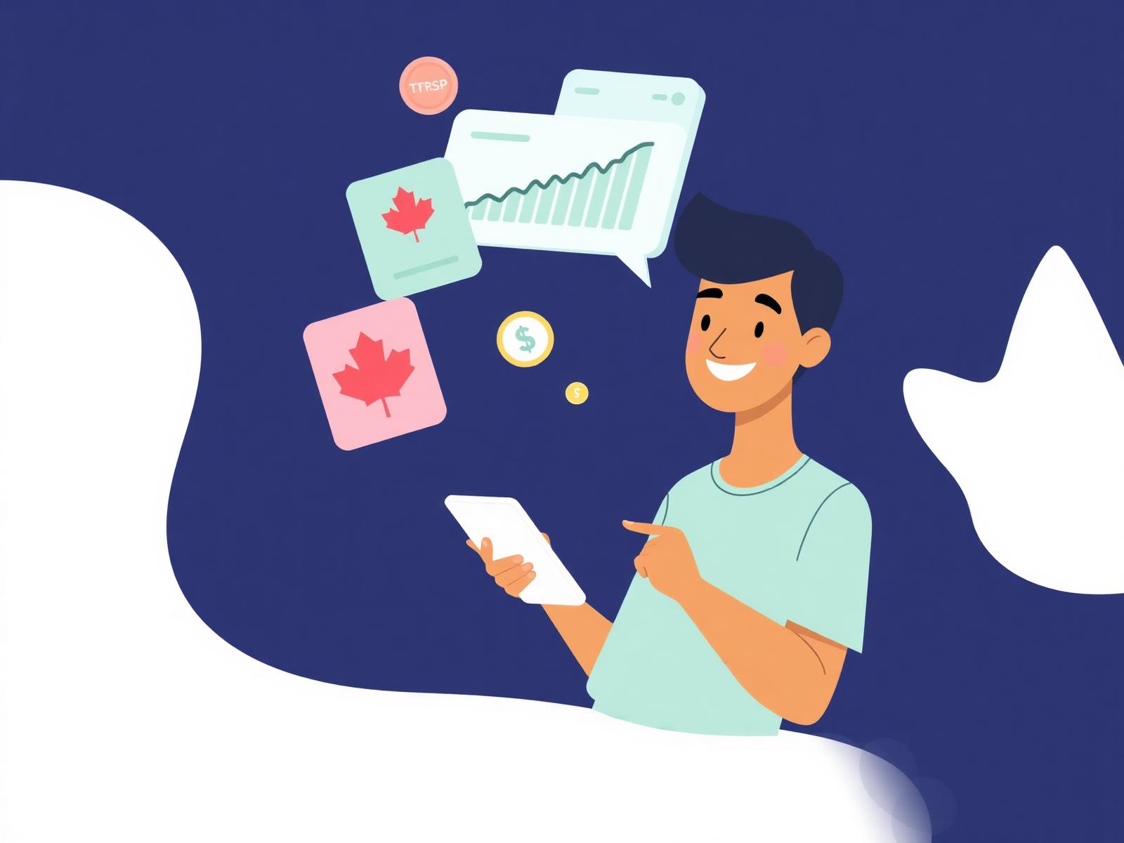 Young Canadian confidently learning to invest and grow wealth